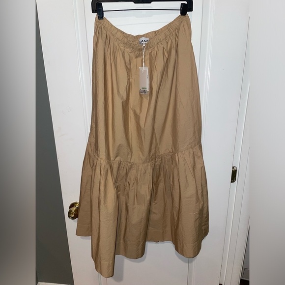 New! Ganni Flounce Tiered Organic Maxi or Midi Skirt ✨ NWT! - Picture 7 of 11
